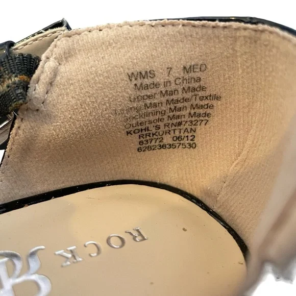 Rock & Republic Heels Studded Platform Vegan Patent Leather Kurttan Size 7 - Picture 7 of 8